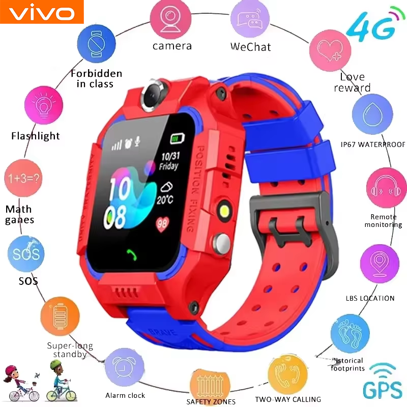 Smartwatch Watches For Kid Boy With Gps - VIVO 2026 Kids 4G Smart Watch