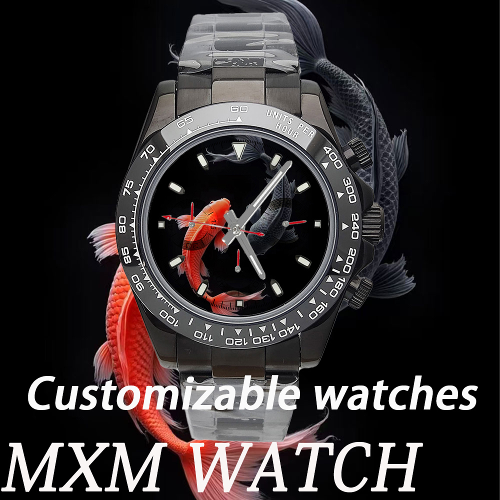 Leather Watch Strap - Customized Creative VK63 Watch 39.3mm Men's