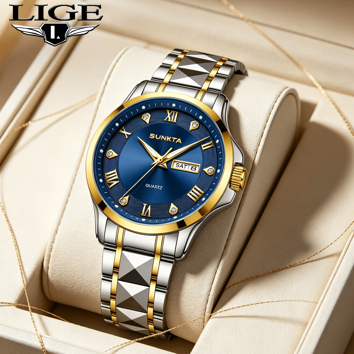Smartwatch Digital Watches For Men - LIGE New Blue Watch Man Unique