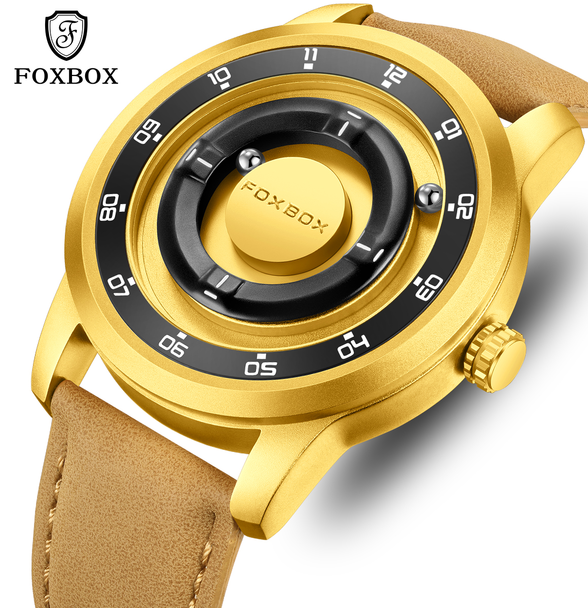 Leather Watch Strap - FOXBOX Fashion Creative Fashion Magnetic Force
