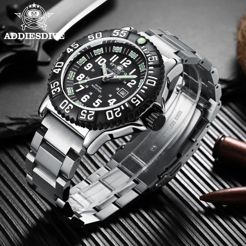 Solar Powered Watch - Addies Dive Men Fashion Casual Watch