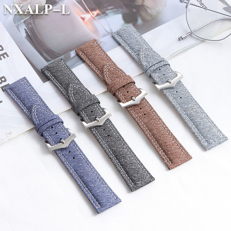 Denim Canvas Nylon Watch Strap - مراجعة Seiko Watches Smartwatch وسعره