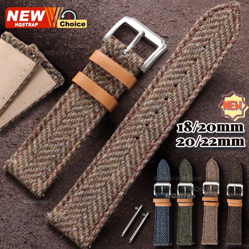 18mm 20mm 22mm Tweed Nylon Str - مراجعة Watches Rolex Smartwatch وسعره