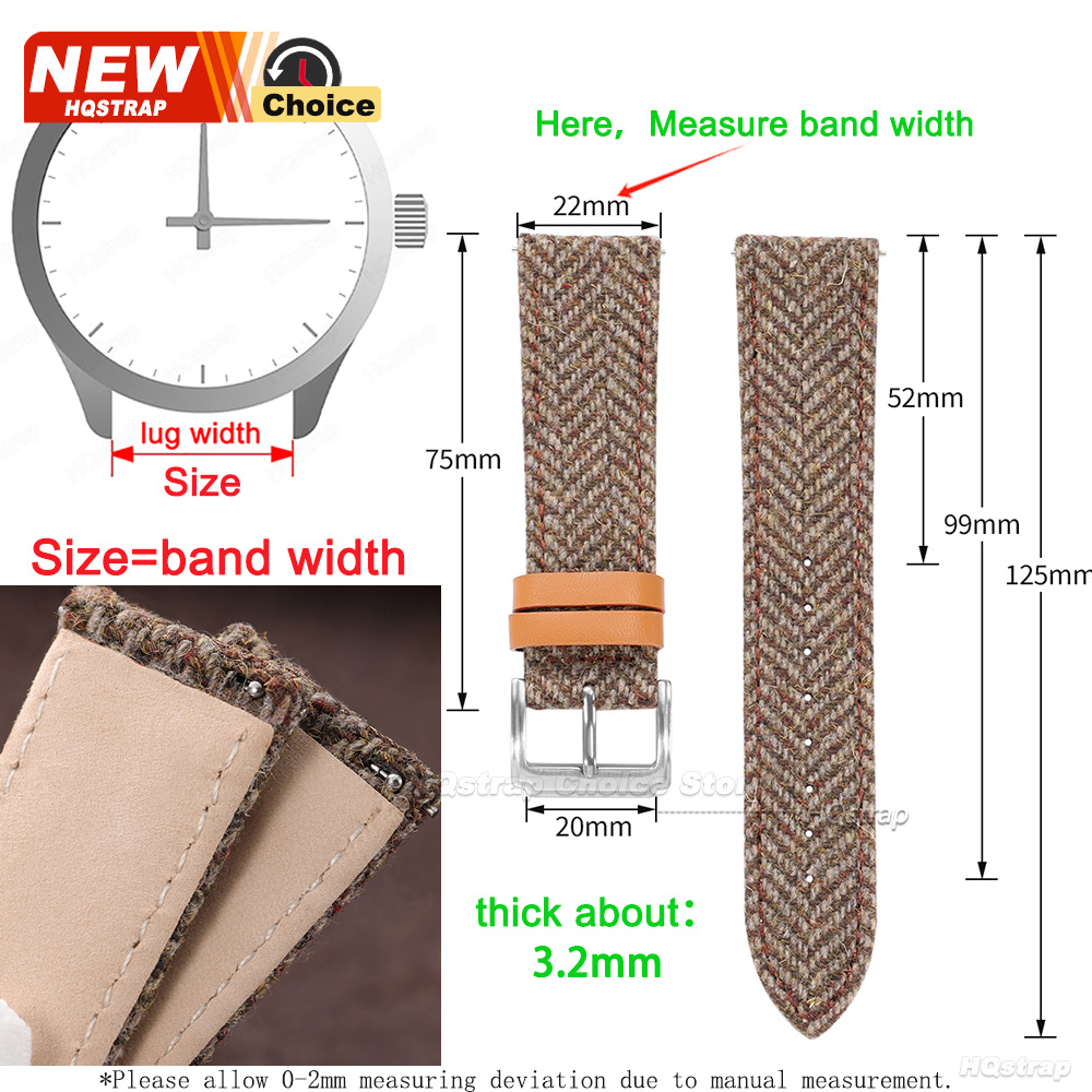 18mm 20mm 22mm Tweed Nylon Str - مراجعة Watches Rolex Smartwatch وسعره