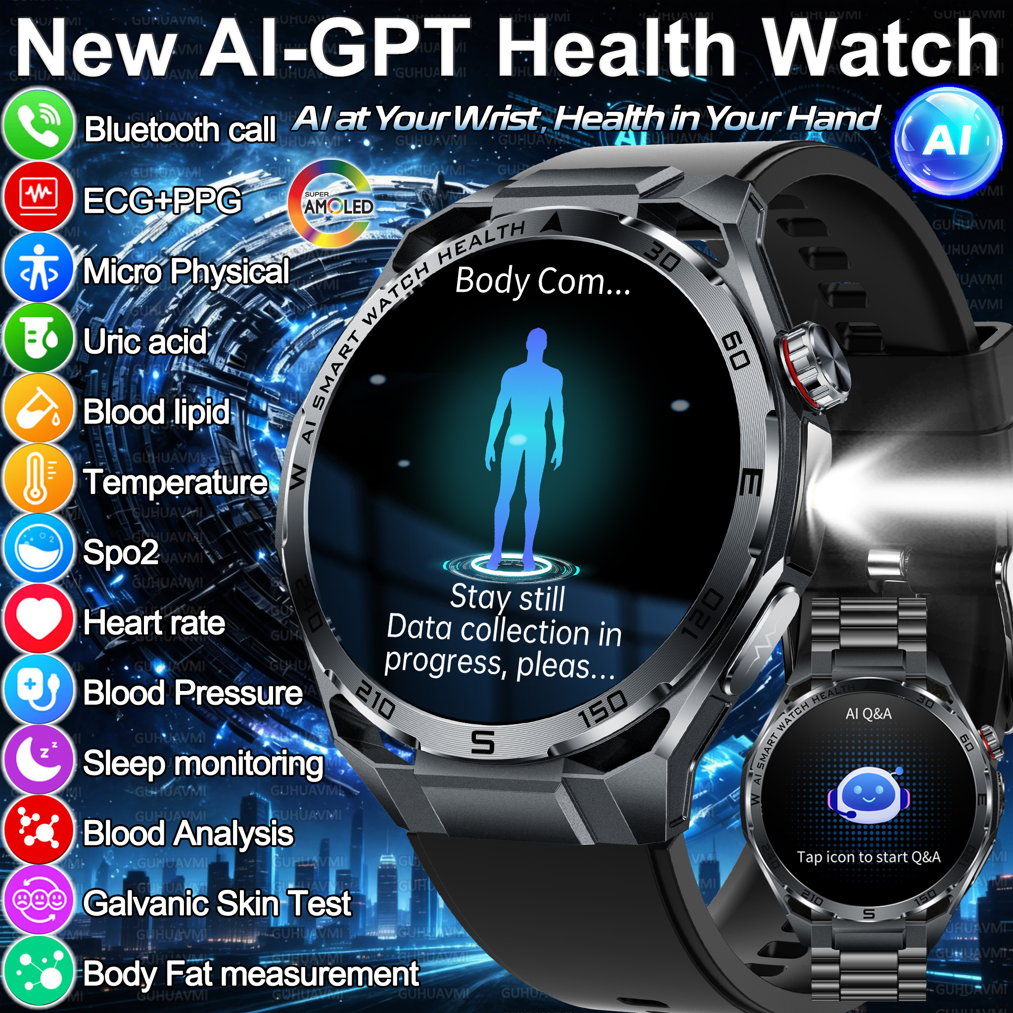 2026 New Body Fat AI Analysis  - مراجعة Smartwatch New Watches For Women وسعره