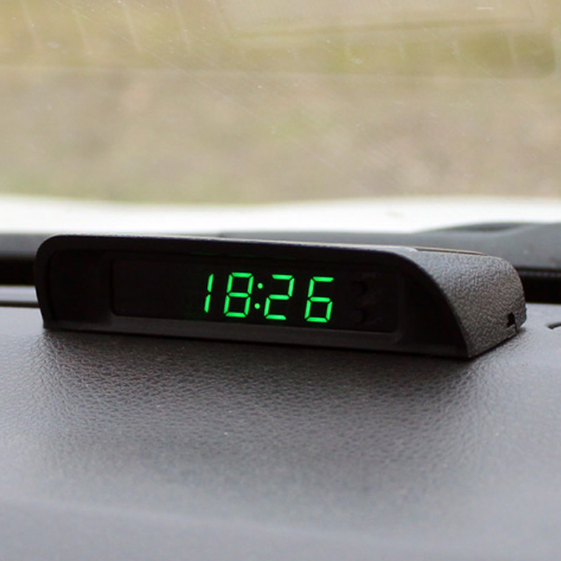 Solar Car Clock Thermometer Da - مراجعة Solar Powered Watch وسعره