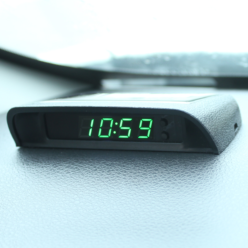 Solar Car Clock Thermometer Da - مراجعة Solar Powered Watch وسعره