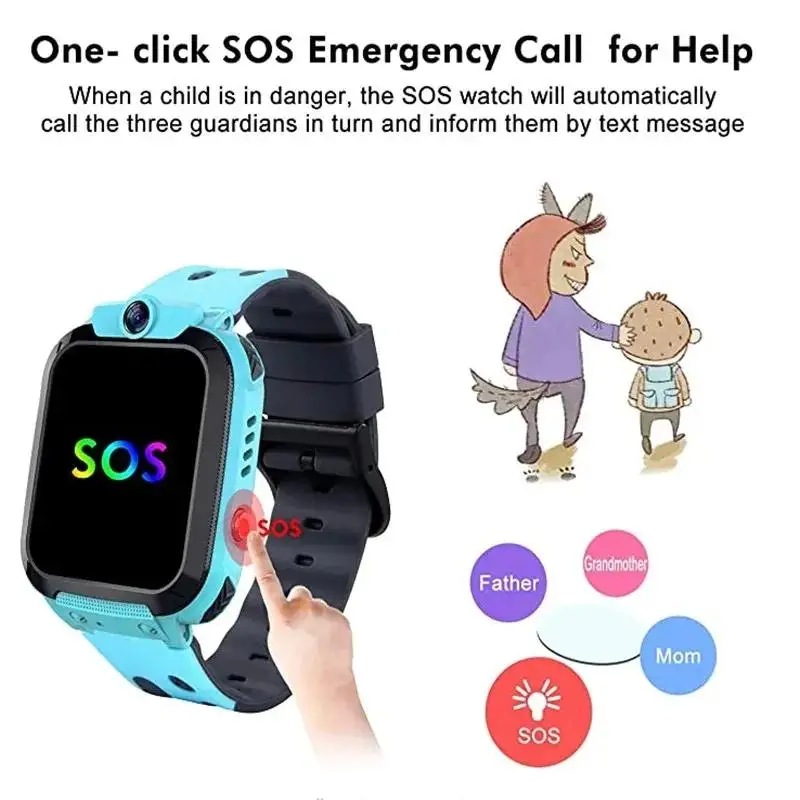 Lenovo Kids SOS GPS Location C - مراجعة Smartwatch Watches For Kid Boy With Gps وسعره