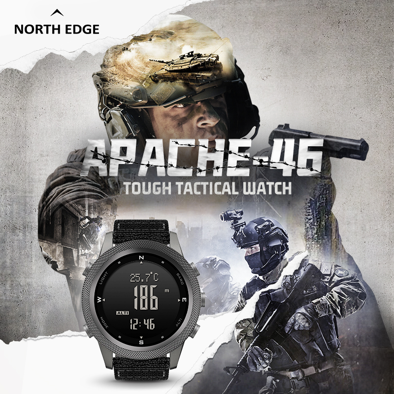 NORTH EDGE Apache46 Smart Digi - مراجعة Smartwatch Digital Watches For Men وسعره