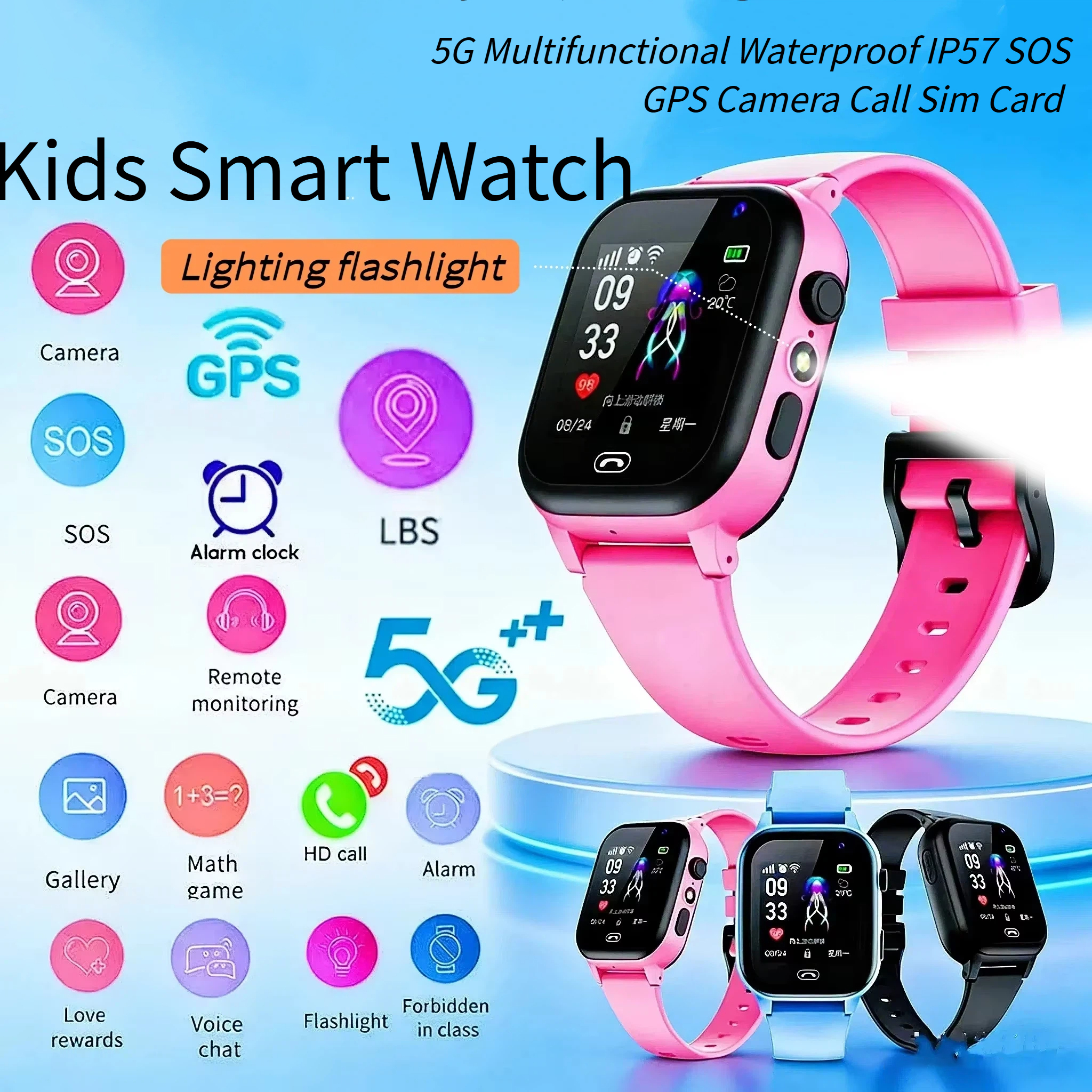 Lenovo Kids Smart Watch 5G GPS - مراجعة Smartwatch Watches For Kid Boy With Gps وسعره