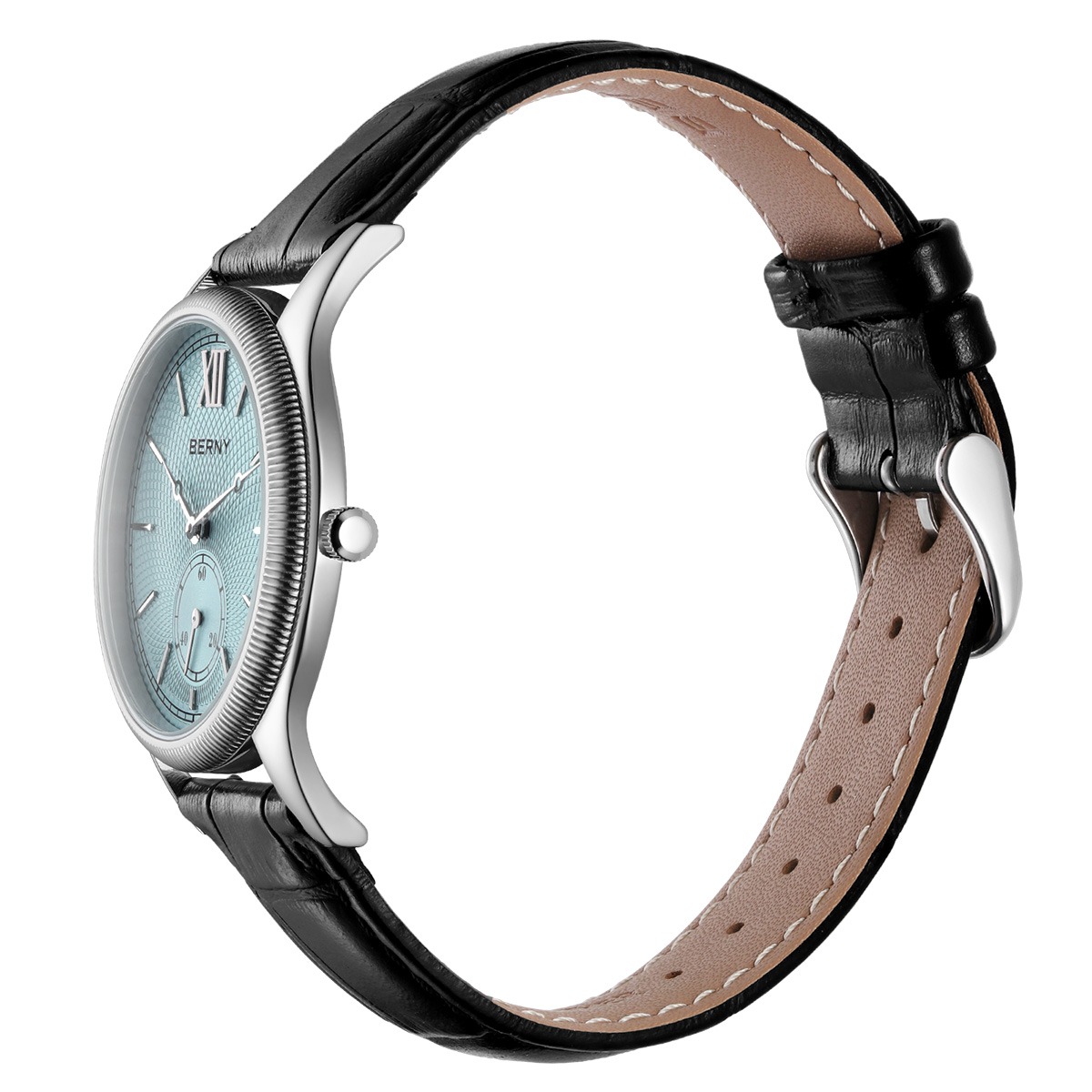BERNY Men's Watches Slim Luxur - مراجعة Solar Powered Watch وسعره