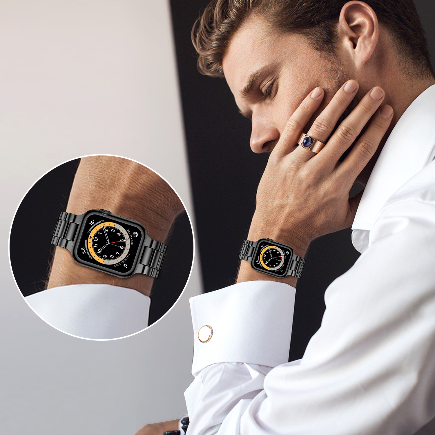 Stainless Steel Strap For Appl - مراجعة Smartwatch Apple Watches For Men وسعره