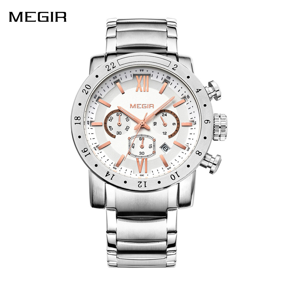 MEGIR Stainless Steel Casual W - مراجعة Smartwatch Digital Watches For Men وسعره