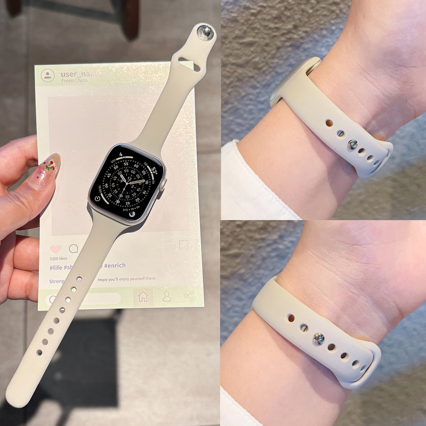 Breathable Silicone Strap For  - مراجعة Smartwatch Apple Watches For Men وسعره