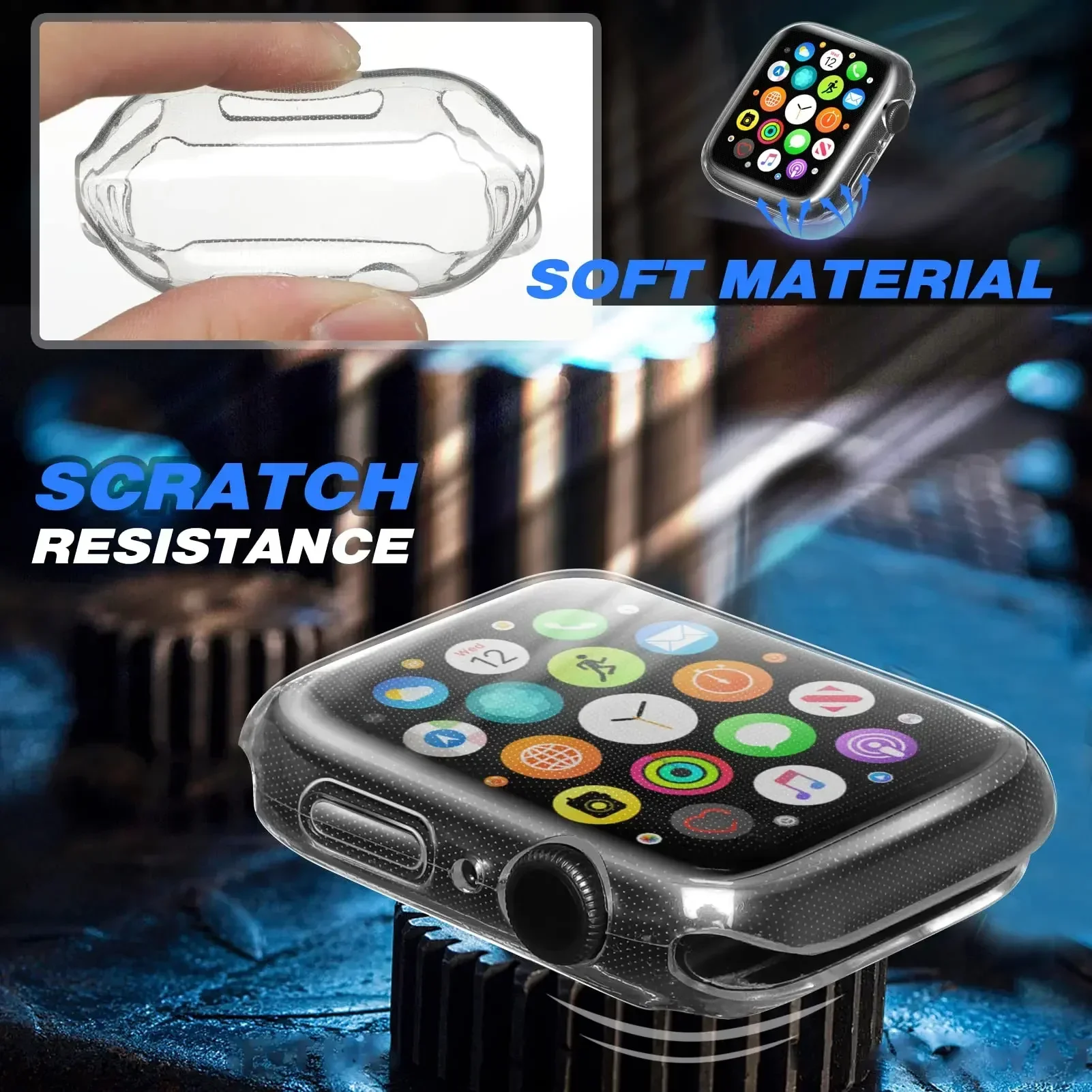 Cover For Apple Watch Case 44m - مراجعة Smartwatch Watches For Girls وسعره