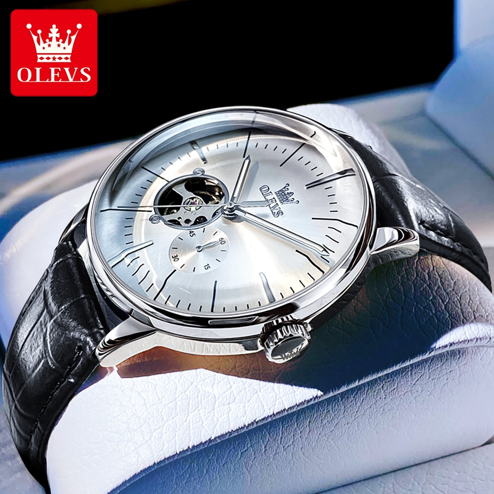 OLEVS Casual Fashion Men's Wat - مراجعة Leather Watch Strap وسعره