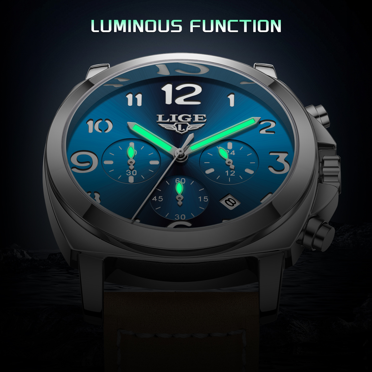 LIGE Casual Outdoor Quartz Man - مراجعة Leather Watch Strap وسعره