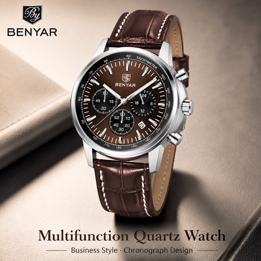 BENYAR Top brand multifunction - مراجعة Leather Watch Strap وسعره