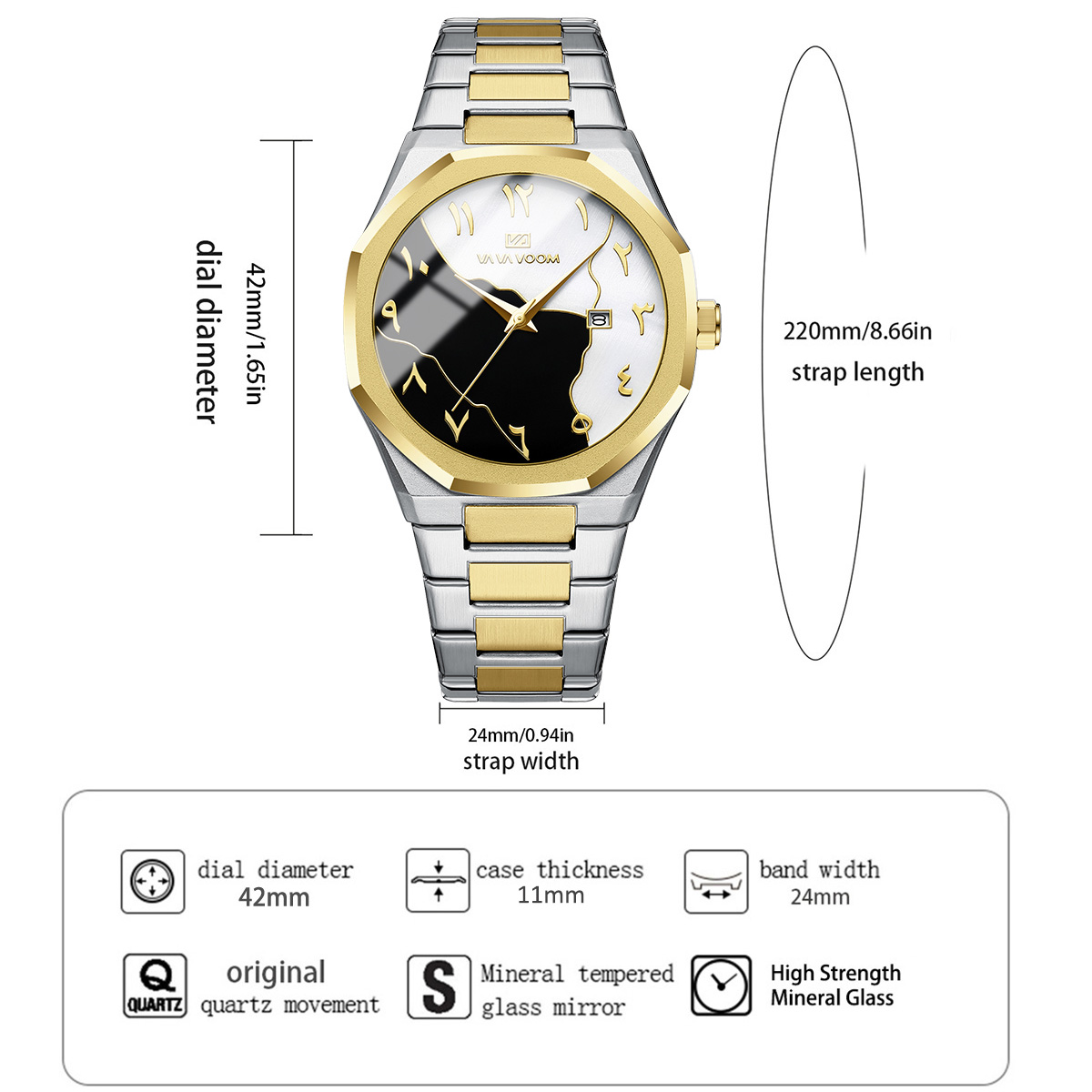 Top Brand Men Watch Marble Dia - مراجعة Smartwatch Branded Watches For Men وسعره