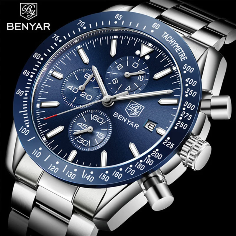 Men Watch BENYAR Top Brand Lux - مراجعة Smartwatch Branded Watches For Men وسعره