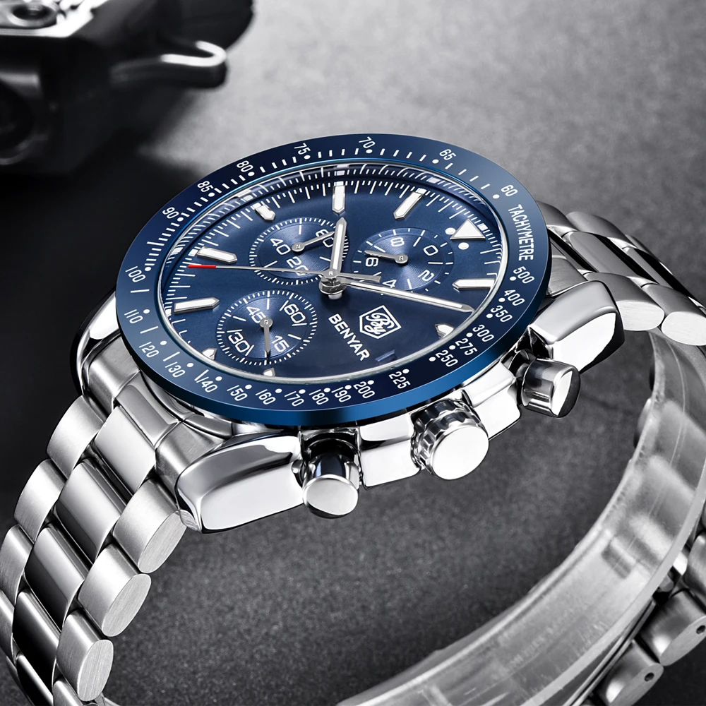 Men Watch BENYAR Top Brand Lux - مراجعة Smartwatch Branded Watches For Men وسعره