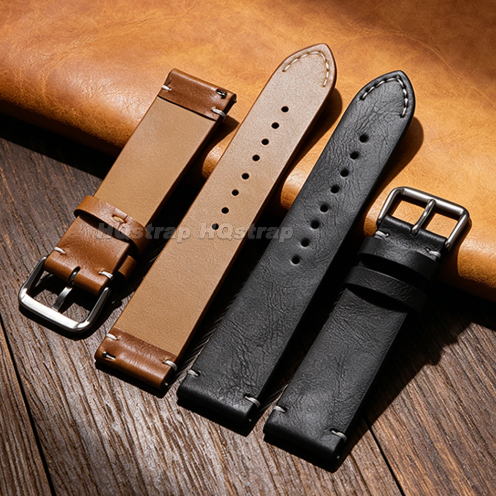 Oil Wax Leather Watch Strap 18 - مراجعة Seiko Watches Smartwatch وسعره
