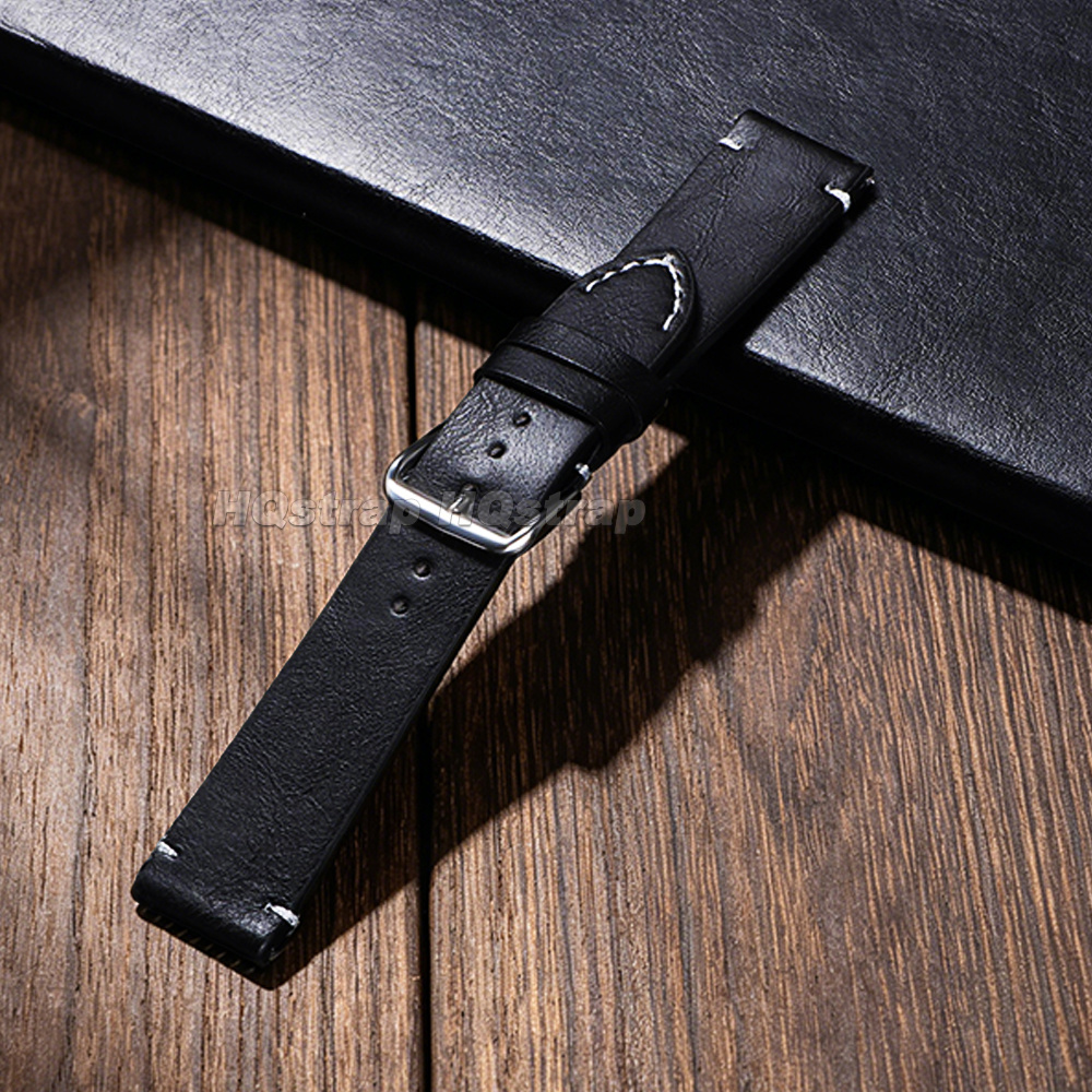 Oil Wax Leather Watch Strap 18 - مراجعة Seiko Watches Smartwatch وسعره