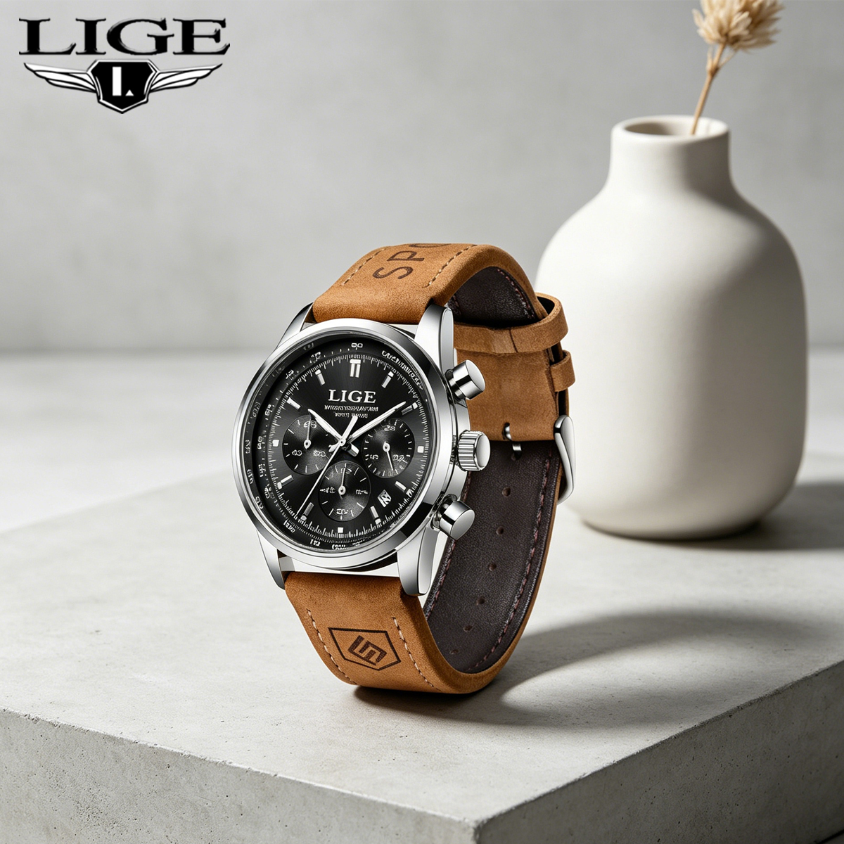 LIGE Top Brand Men's Quartz Wa - مراجعة Smartwatch Branded Watches For Men وسعره