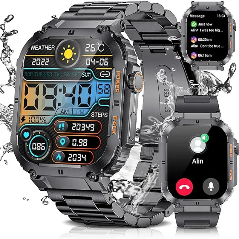 LIGE Outdoor Sports Fitness Sm - مراجعة Smartwatch Digital Watches For Men وسعره