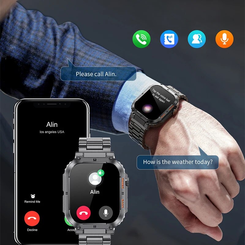 LIGE Outdoor Sports Fitness Sm - مراجعة Smartwatch Digital Watches For Men وسعره