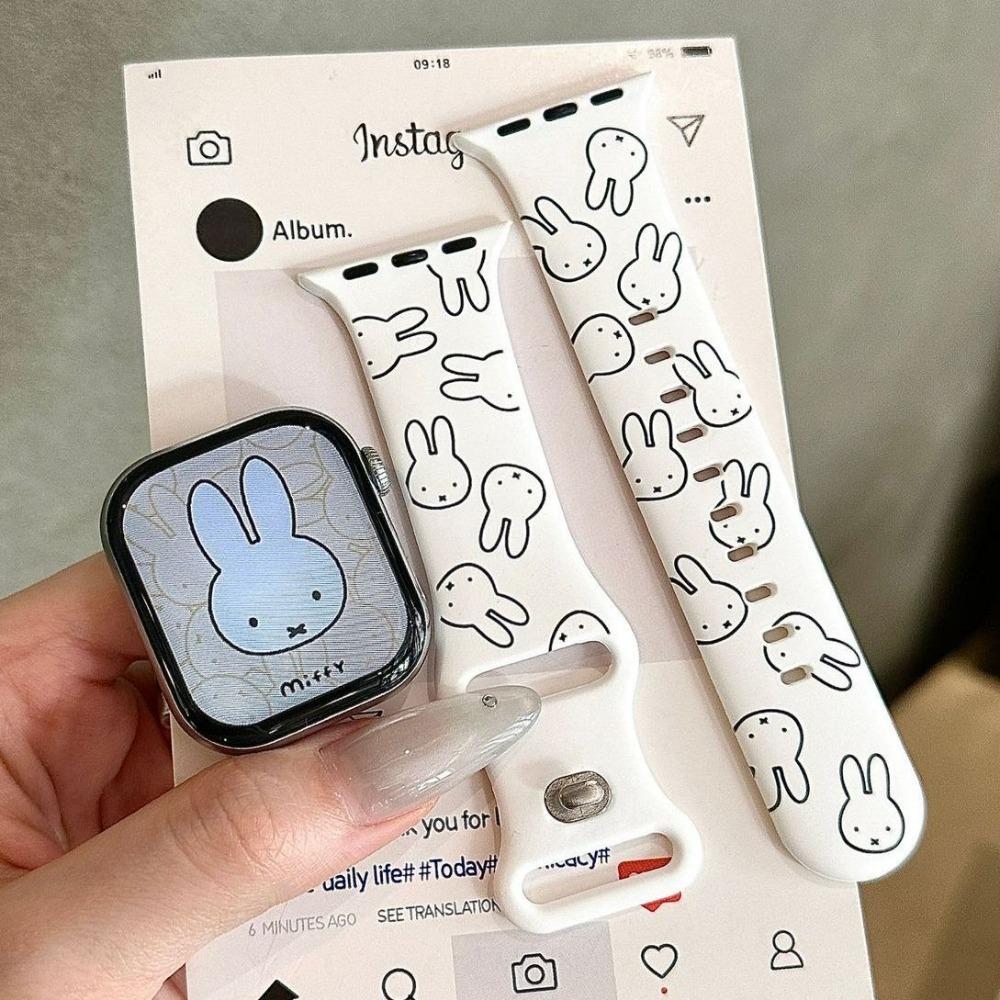 Cute Miffy Rabbit Cartoon Watc - مراجعة Apple Watch Band وسعره