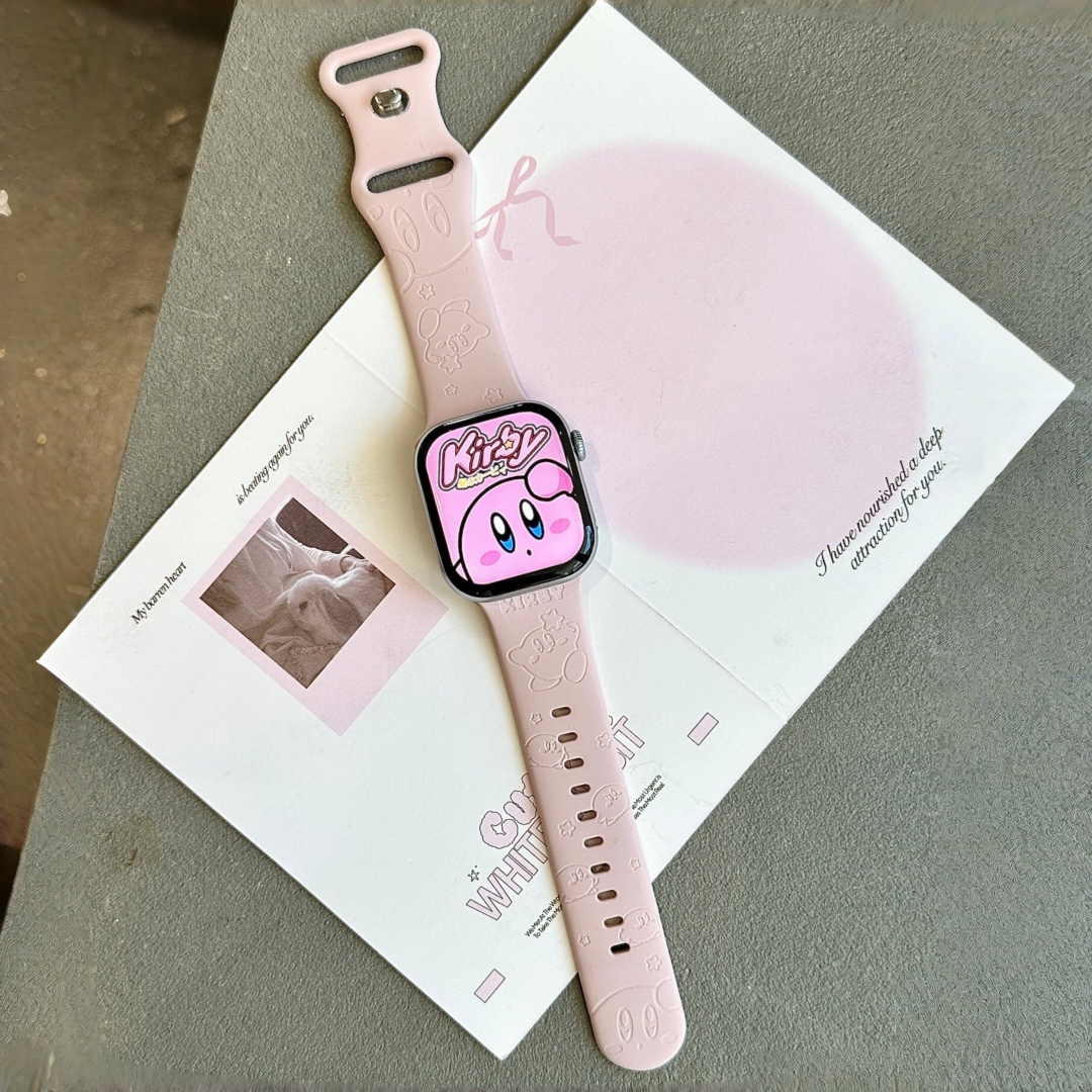 Kawaii Kirby Apple Pink Watch  - مراجعة Apple Watch Band وسعره