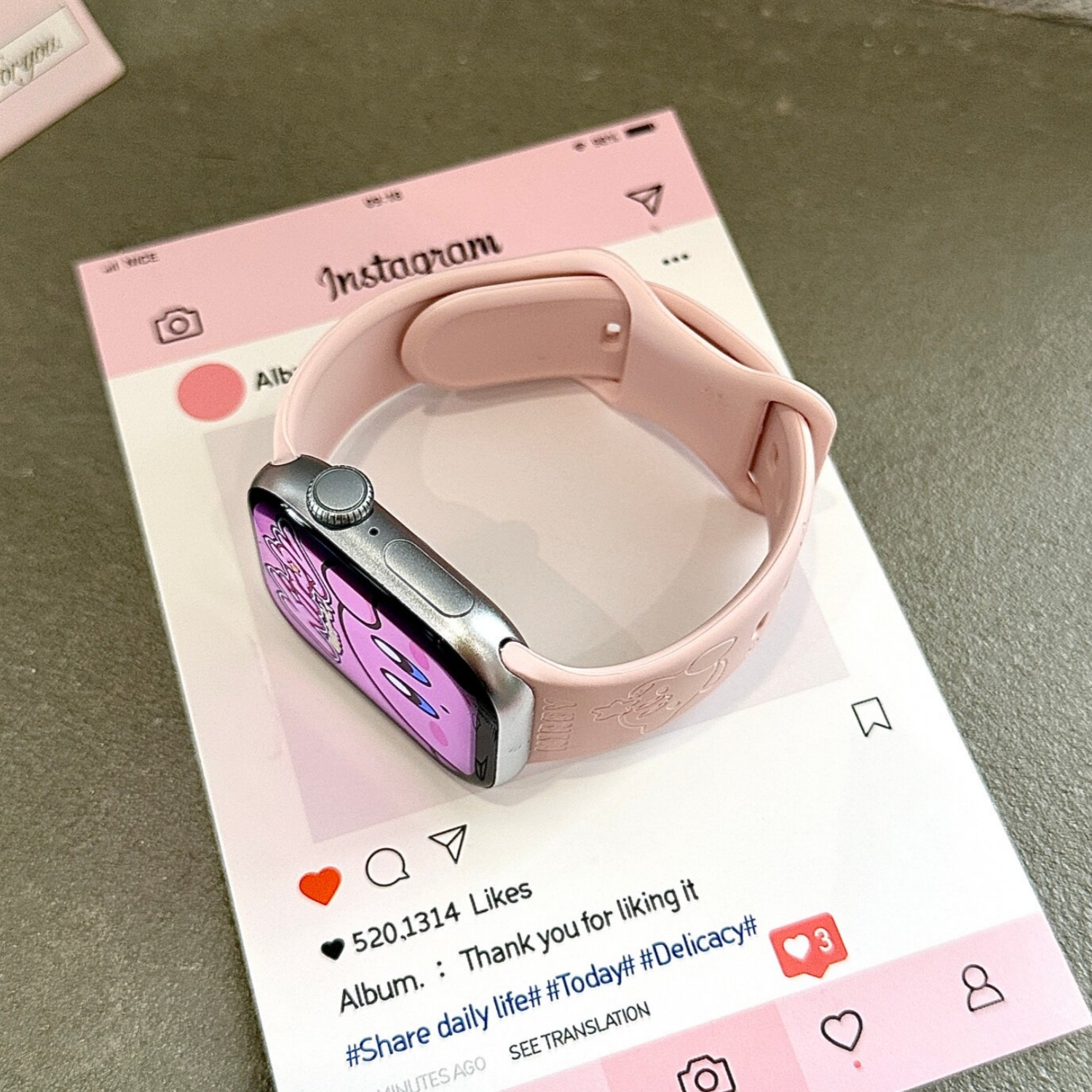 Kawaii Kirby Apple Pink Watch  - مراجعة Apple Watch Band وسعره