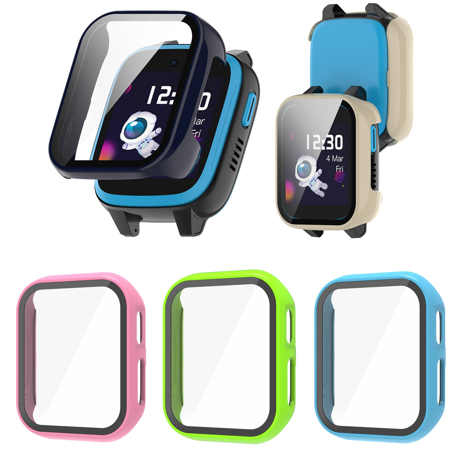 Hard Edge Shell Glass Screen P - مراجعة Smartwatch Watches Kids وسعره