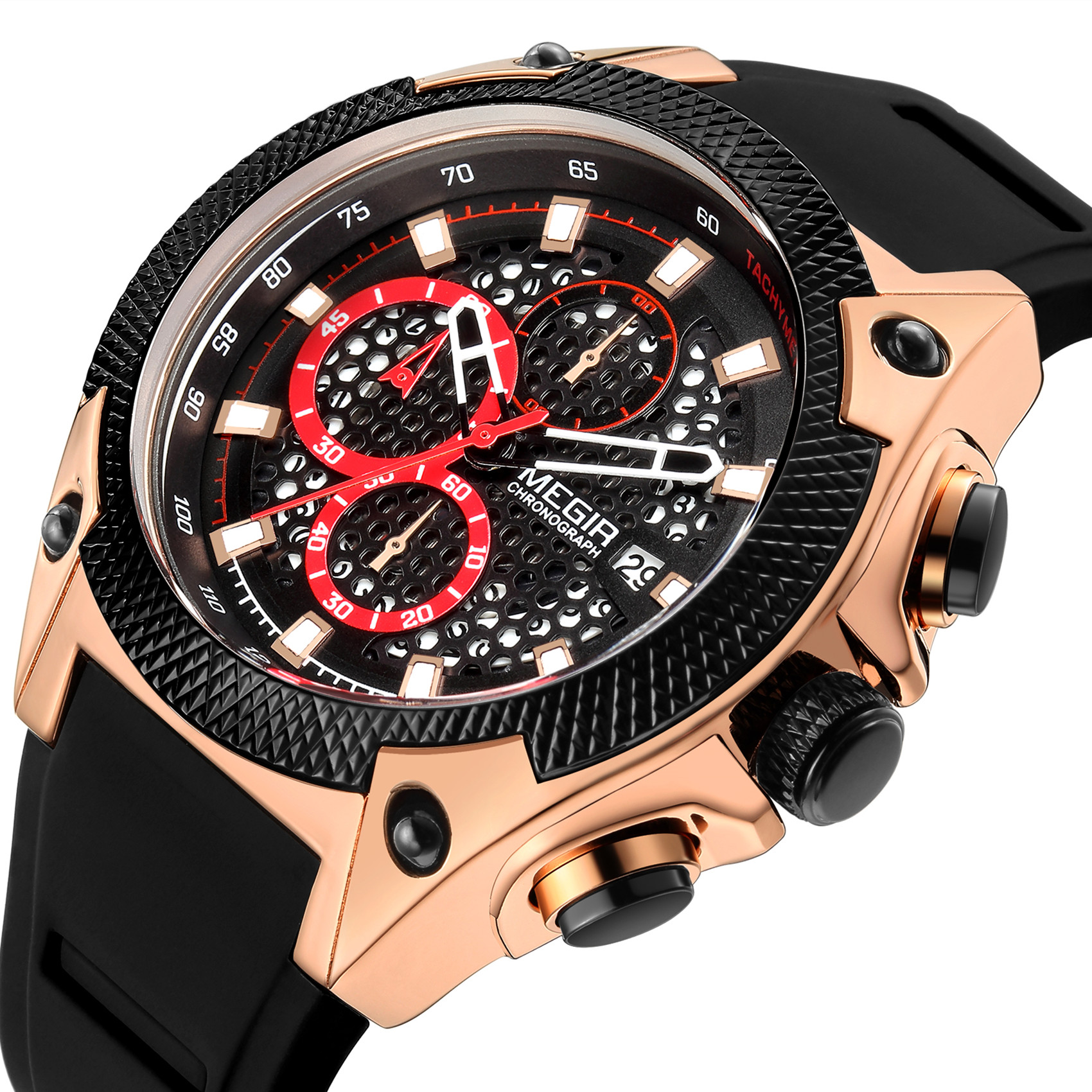 Megir Chronograph Quartz Watch - مراجعة Smartwatch Digital Watches For Men وسعره