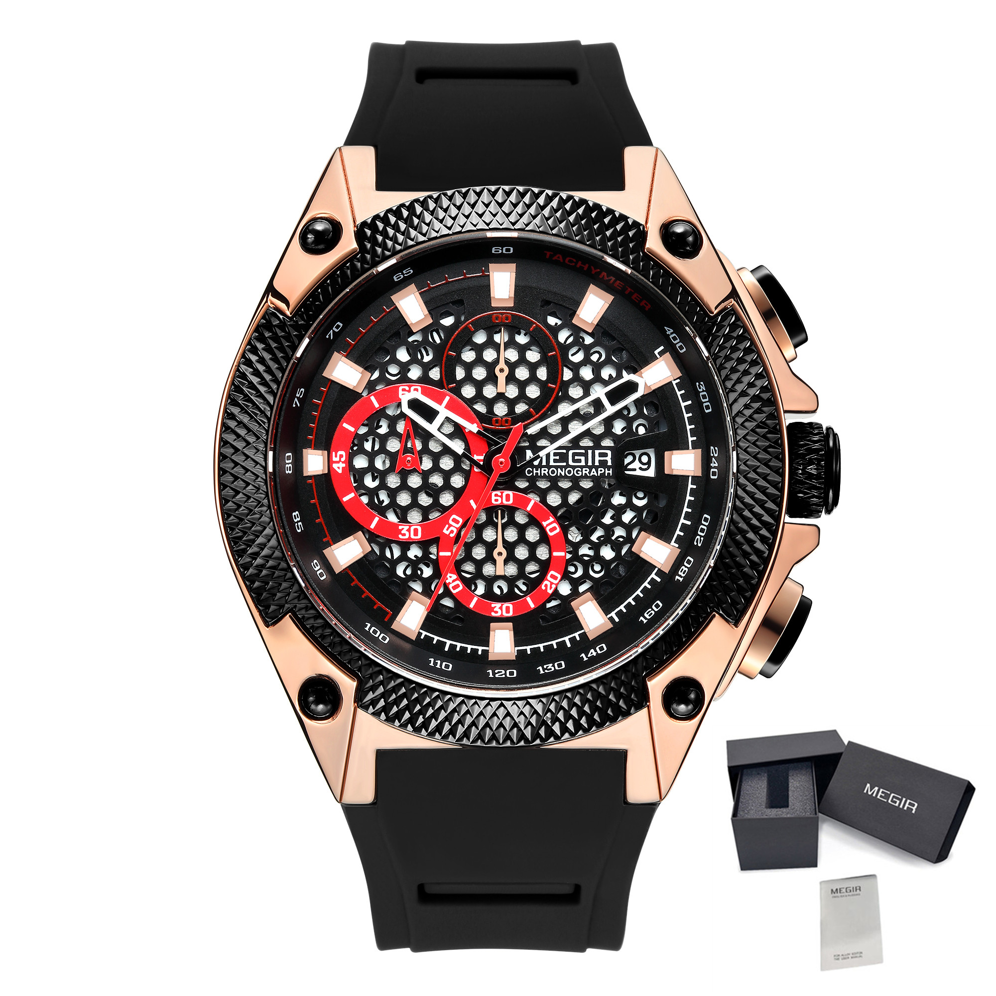 Megir Chronograph Quartz Watch - مراجعة Smartwatch Digital Watches For Men وسعره