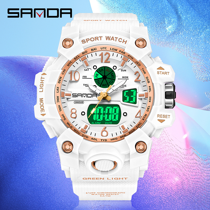 Fashion Sanda Brand Youth Mili - مراجعة Solar Powered Watch وسعره