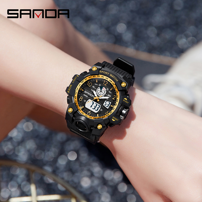 Fashion Sanda Brand Youth Mili - مراجعة Solar Powered Watch وسعره