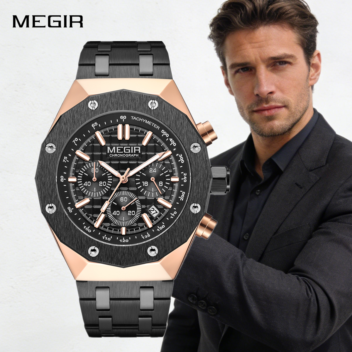 MEGIR Chronograph Luxury Men S - مراجعة Smartwatch Digital Watches For Men وسعره