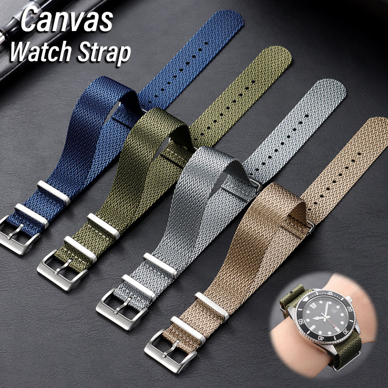 Canvas Nylon Watch Band 18mm 2 - مراجعة Seiko Watches Smartwatch وسعره