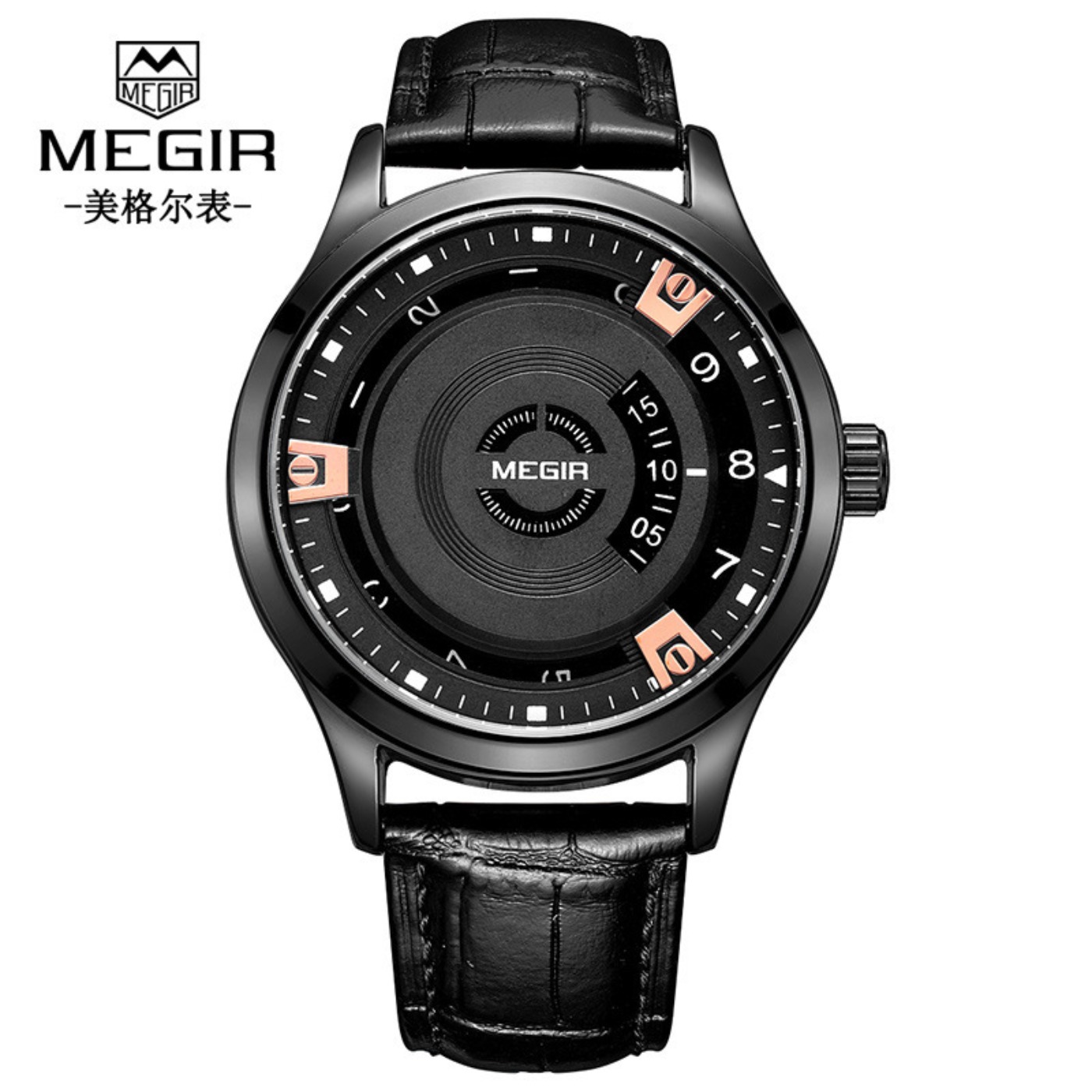 MEGIR Men Watches Luxury Leath - مراجعة Leather Watch Strap وسعره