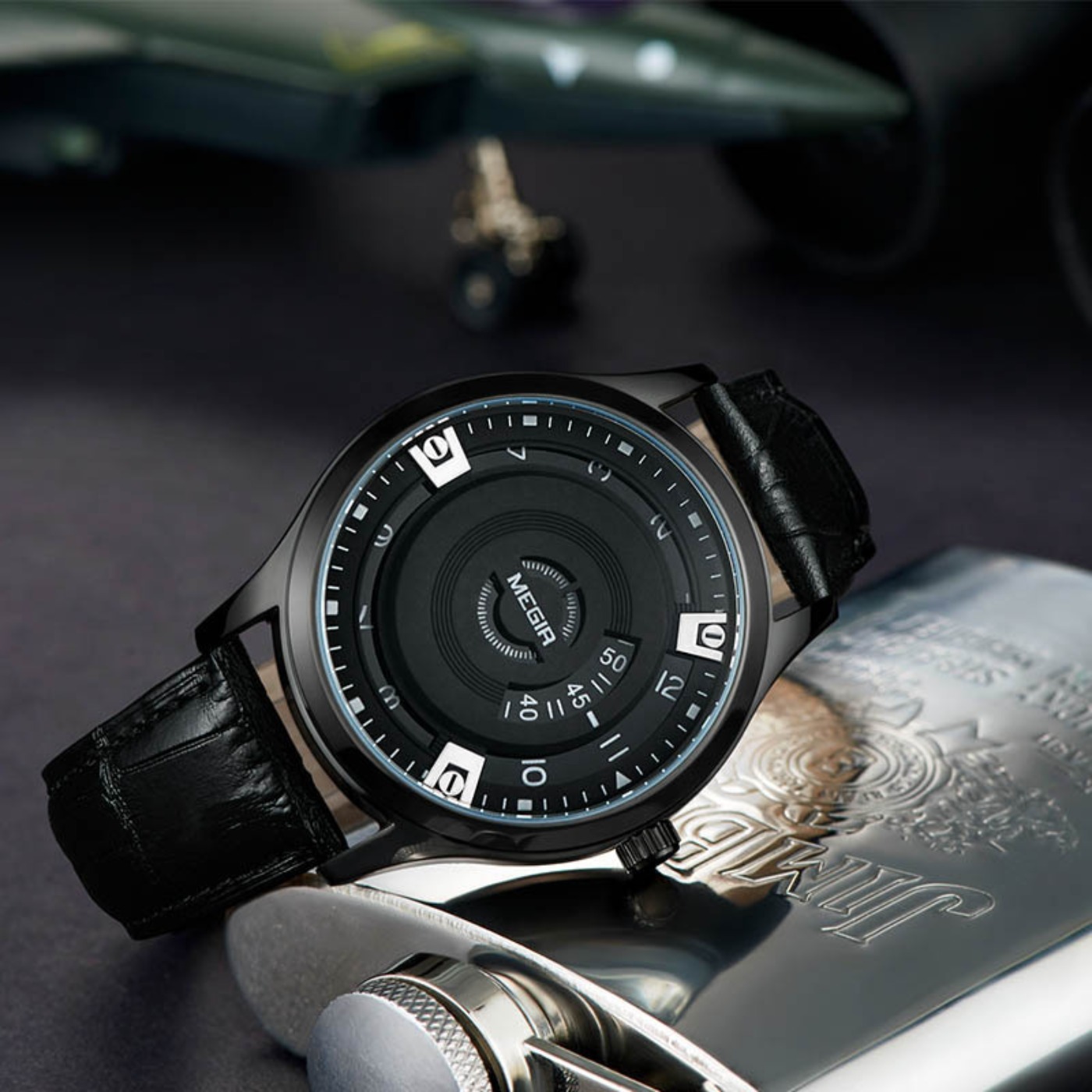 MEGIR Men Watches Luxury Leath - مراجعة Leather Watch Strap وسعره