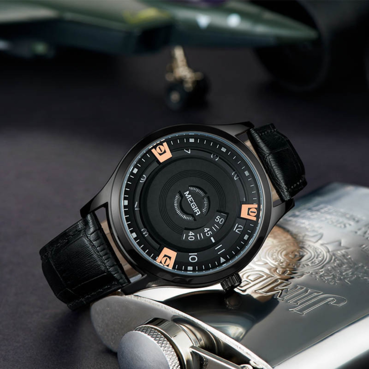 MEGIR Men Watches Luxury Leath - مراجعة Leather Watch Strap وسعره