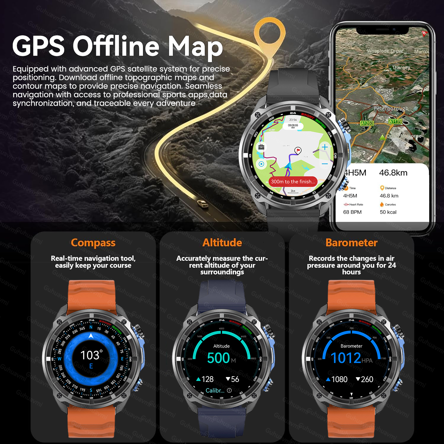 New Military Men  Accuracy GPS - مراجعة Smartwatch Branded Watches For Men وسعره