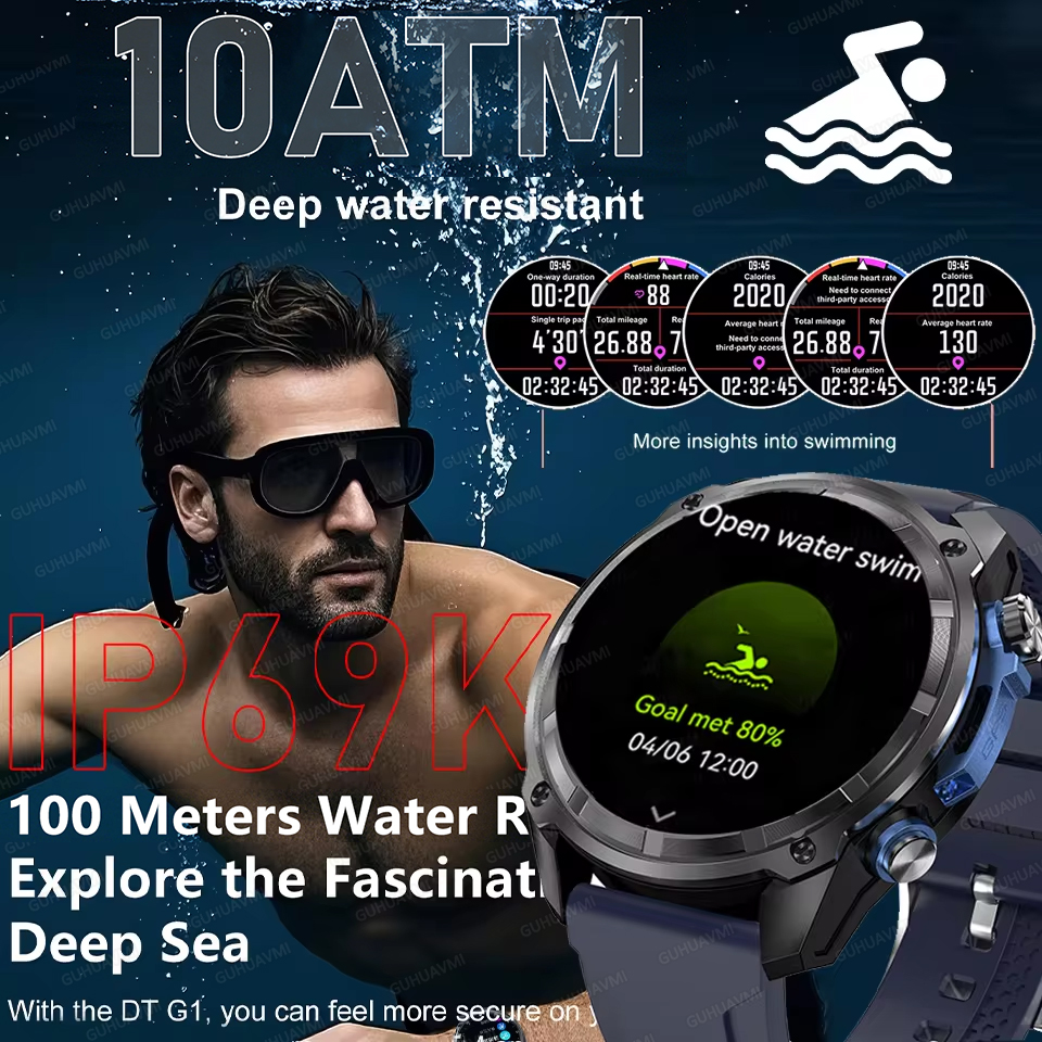 New Military Men  Accuracy GPS - مراجعة Smartwatch Branded Watches For Men وسعره