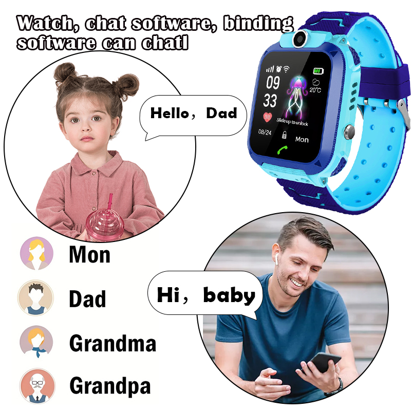 Q12B Kids Smart Watch with SOS - مراجعة Smartwatch Watches For Kid Boy With Gps وسعره