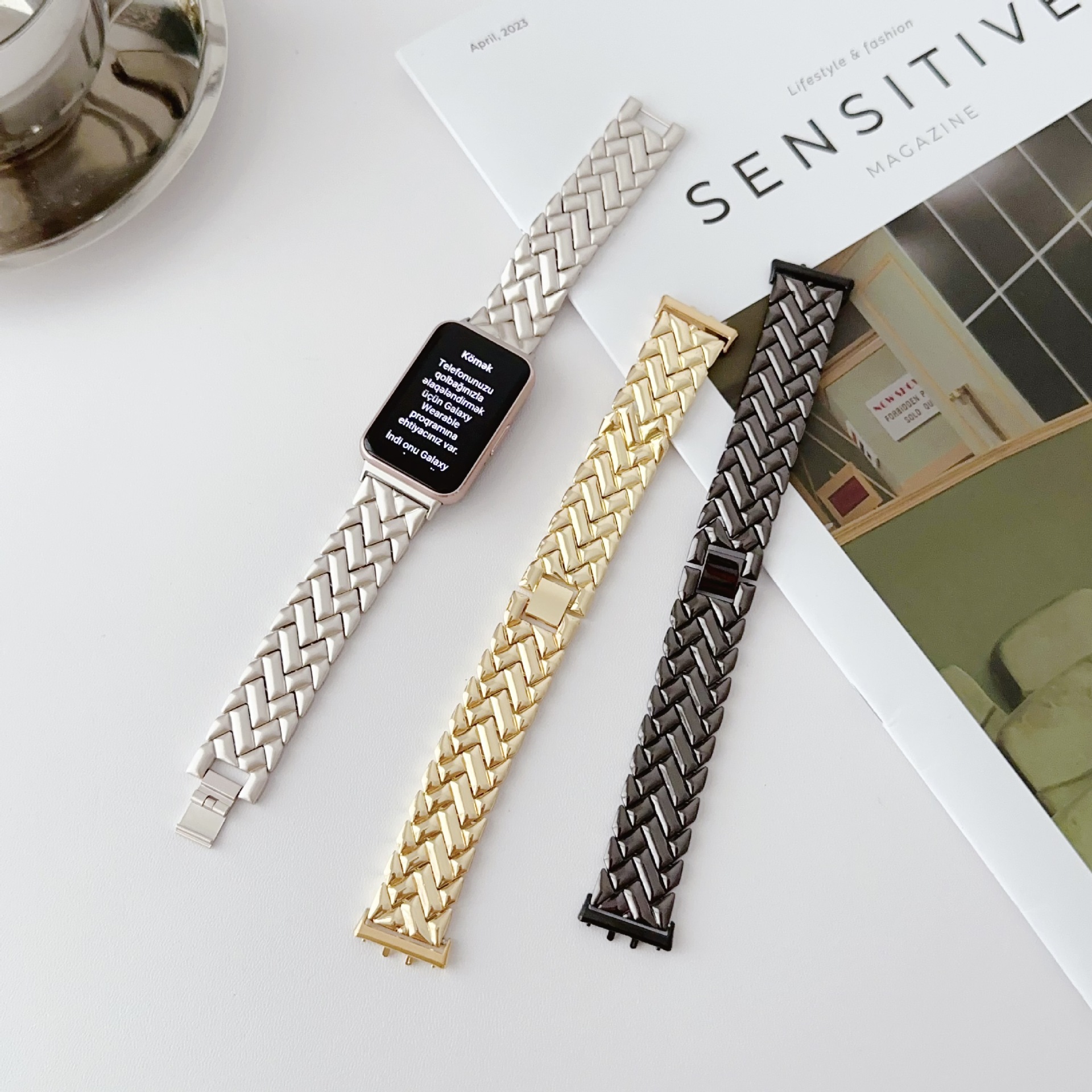 New Wristband Metal Strap for  - مراجعة Smartwatch New Watches For Women وسعره