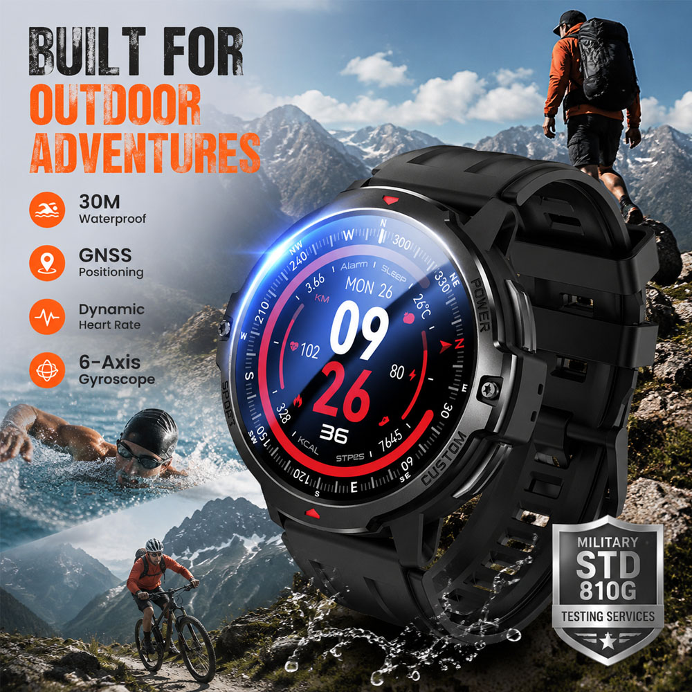 NEW 6-Axis Gyroscope Military  - مراجعة Smartwatch Timex Watches For Women وسعره
