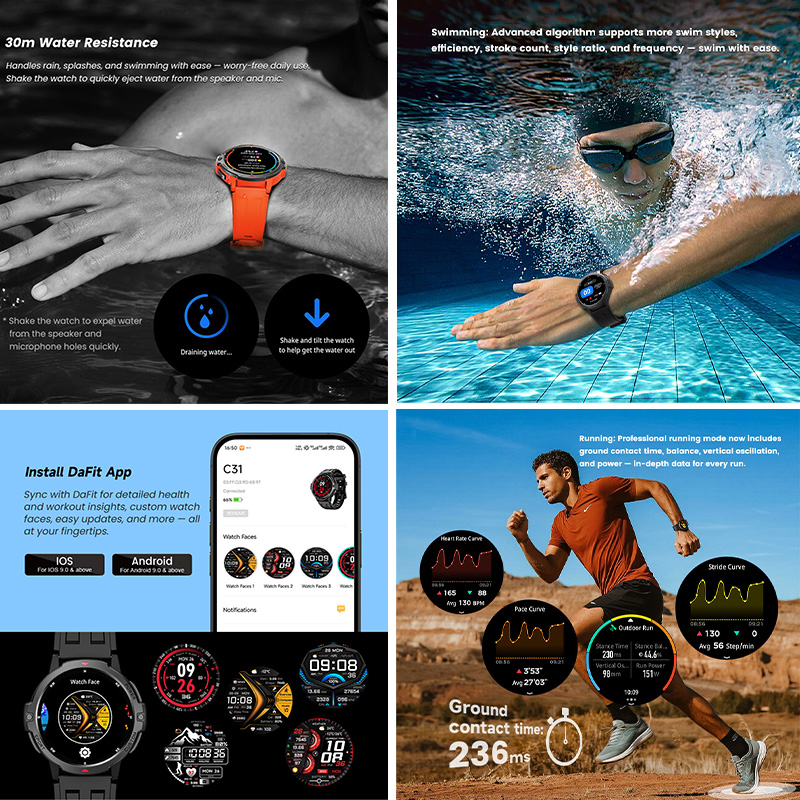 NEW 6-Axis Gyroscope Military  - مراجعة Smartwatch Timex Watches For Women وسعره