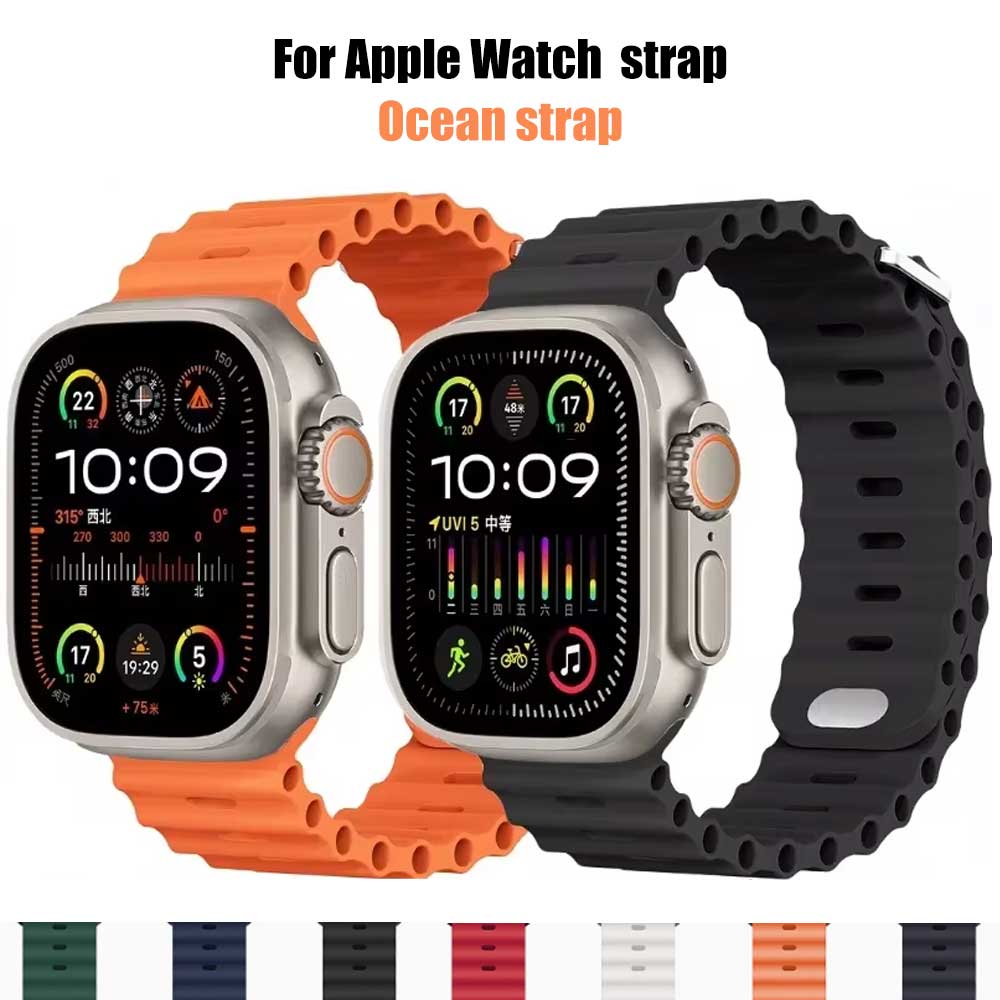 Silicone Ocean strap for Apple - مراجعة Smartwatch Apple Watches For Men وسعره